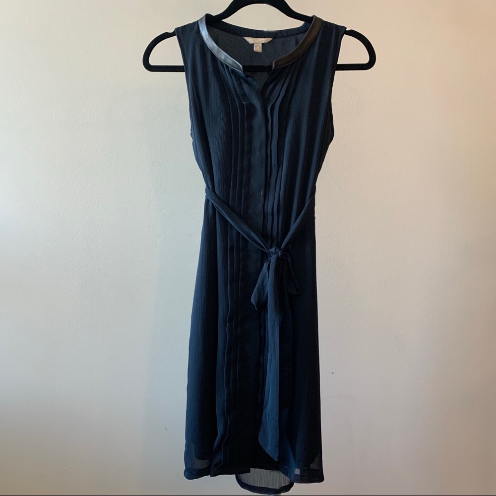 Banana Republic Chiffon sheath dress, Navy, 0